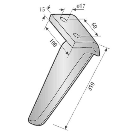 Dent de herse UNIVERSEL KE0916