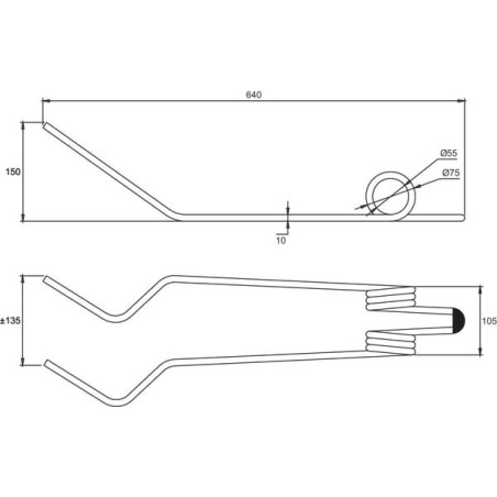 Dent de herse UNIVERSEL AC351034N