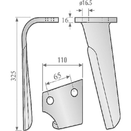 Dent de herse UNIVERSEL KE1540