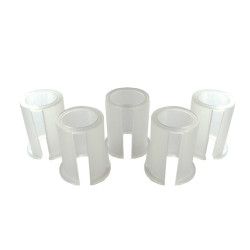 Jeu de 5 bagues plastiques de diamètres 24mm - 25mm - 25,4mm - 26mm - 27mm pou renvoi d'angle universel
