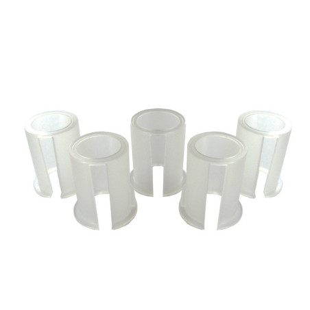 Jeu de 5 bagues plastiques de diamètres 24mm - 25mm - 25,4mm - 26mm - 27mm pou renvoi d'angle universel