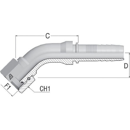 Embout ALFAGOMMA DKRNS322045