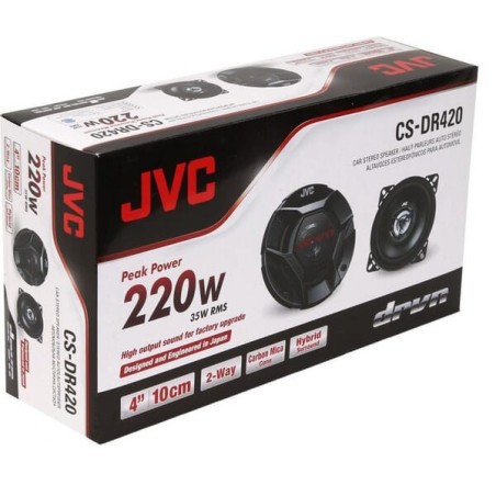 Ensemble de haut-parleurs 100mm 35 W-220 W JVC KENWOOD CSDR420