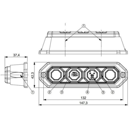 Feu avant UNIVERSEL LA80031