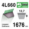 COURROIE KEVLAR 4L660 - 4L66 - BOLENS 1738511 - STIGA 1134-9164-01 - Ransomes / Bobcat A421660 - JOHN DEERE M82462 - M82460