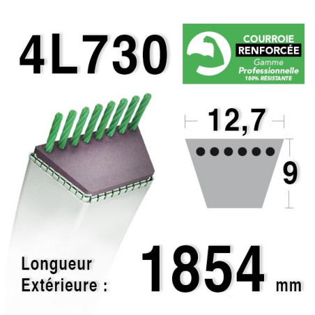COURROIE KEVLAR 4L730 - 4L73 - AMF / NOMA 305698 - ARIENS 72161