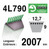 COURROIE KEVLAR 4L790 - 4L79 - AYP/Roper 106085X, 161741 - HUSQVARNA 532106085 - 532106085X - MURRAY 37 x 59 - MTD 7540349