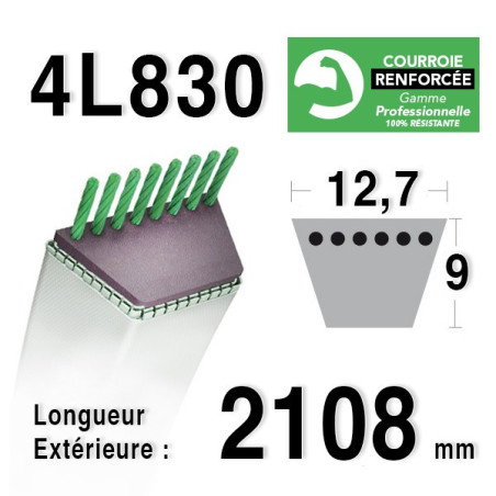 COURROIE KEVLAR 4L830 - 4L83 AYP 180212 HUSQVARNA 532180212 -