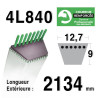 COURROIE KEVLAR 4L840 - 4L84 - AYP 174978 HUSQVARNA 532174978 - MURRAY 37x86 - AMF / NOMA 50737 - JOHN DEERE M47765 - M71026