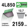 COURROIE KEVLAR 4L850 - 4L85 - AYP 140218 - AMF / NOMA 57214 - 141482 - HUSQVARNA 506660301 - MURRAY 21614 - 37 x 10