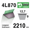 COURROIE KEVLAR 4L870 - 4L87 - AYP 180214 - HUSQVARNA 532180214  - AMF NOMA 314120 - JOHN DEERE M40223 - MURRAY 37X89