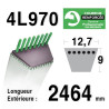 COURROIE KEVLAR 4L970 - 4L97 - MURRAY 37x87 - CASTELGARDEN / GGP 135062003/0 - MTD 7540478