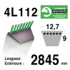 COURROIE KEVLAR 4L1120 - 4L112 -170140 - 165632  AYP BERNARD LOISIRS... HUSQVARNA  531007549 - 532165632