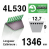 COURROIE KEVLAR 4L530 - 4L53 - AMF / NOMA 45509 - ARIENS 72038 -  AYP / ROPER 367398 D3 RA - 132672 - MTD 7540250