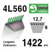 COURROIE KEVLAR 4L560 - 4L56 - JOHN DEERE M45863 - AMF / NOMA 43979 - 63038 - CASTELGARDEN 35061426/0 - HONDA CG35061426H0