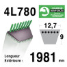 COURROIE KEVLAR 4L780 - 4L78 - HUSQVARNA 532131264 - 531005026 - AYP 131264 -  SIMPLICITY 108508 -1713515 - COUNTAX 22919900