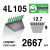 COURROIE KEVLAR 4L1050 - 4L105 MTD 754-0125 - 7540125 - JOHN DEERE M74747