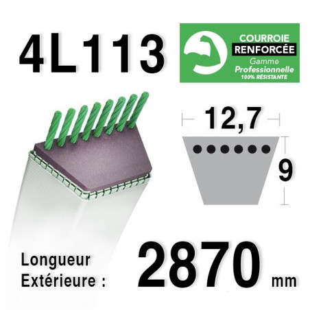 COURROIE KEVLAR 4L1130 - 4L113 AYP HUSQVARNA  532170140 - 170140
