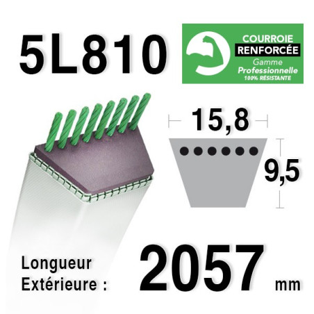 COURROIE KEVLAR 5L810 - 5L81 - MTD 7540182 - AYP / ROPER 6474H - AMF / NOMA 319005