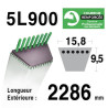 COURROIE KEVLAR 5L900 - 5L90 - MTD 7540467 - AYP / HUSQVARNA 174368 - 532174368