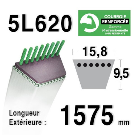 COURROIE KEVLAR 5L620 - 5L62 - STIGA 1134-9097- 01 - Jacobsen 333719