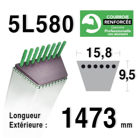 COURROIE KEVLAR 5L580 - 5L58 MTD 7540493 - 754-0493
