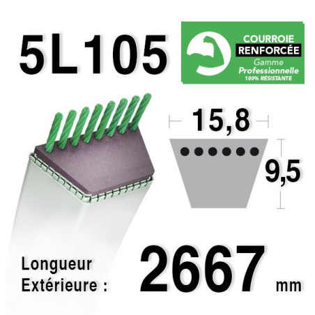 COURROIE KEVLAR 5L1050 - 5L105 - MTD 75404069 - 7540631