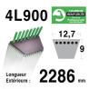 COURROIE KEVLAR 4L900 - 4L90 - AYP / ROPER / HUSQVARNA 105732 - 120302 - 193214 - 125907 - AMF 303241 - MURRAY 37X45 - 3700045