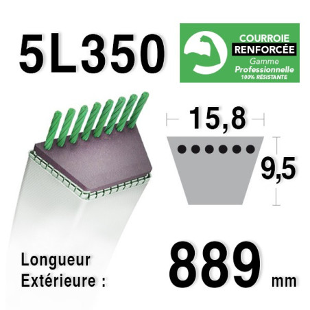 COURROIE KEVLAR 5L350 - 5L35 - MTD 7540241 - 754-0241A