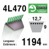 COURROIE KEVLAR 4L470 - 4L47 - MURRAY 37X66 - 3700066 - STIGA 1134-9048-01 / 9085-0122-00