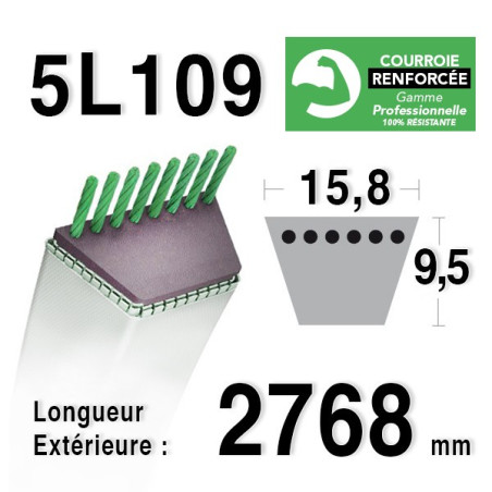 COURROIE KEVLAR 5L1090 - 5L109 - MURRAY 37x93