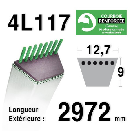COURROIE KEVLAR 4L1170 - 4L117 - MTD 7540197 - 754-0197