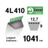 COURROIE KEVLAR 4L410 - 4L41 - HUSQVARNA 519653058 - JOHN DEERE AM35380-M43795-M75746 - MTD 7540201-7540234