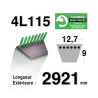 COURROIE KEVLAR 4L1150 - 4L115 - HUSQVARNA 532442781 - 583566401 - JONSERED - 14993 - JOHN DEERE - 107-17HS