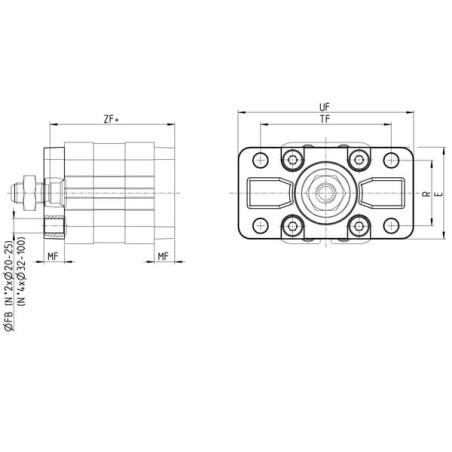 Fixation CAMOZZI DE4180