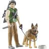 Figurine de forestier avec chien et équipements BRUDER U62660