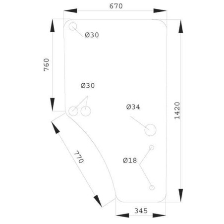 Vitre de portière UNIVERSEL L169103KR