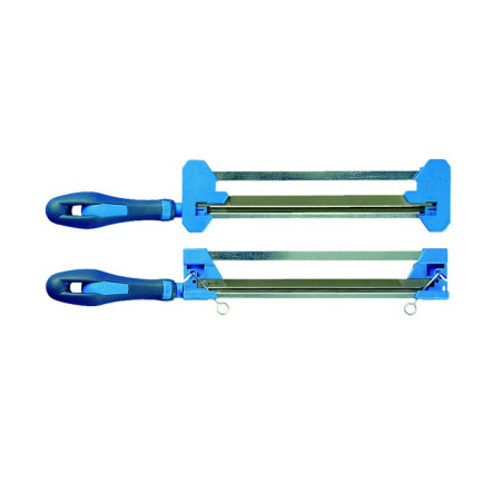 Affûteuse manuelle double lime PFERD avec lime ronde diamètre 4,8 mm et lime carrée 9x6 mm