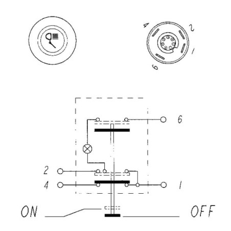 Interrupteur à poussoir PNEUTRON EL514101