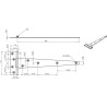 Jeu de 2 charnière T 12"x300mm UNIVERSEL TO4196BG