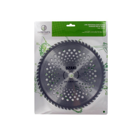 Lame 60 dents à pointes carbures 255mm -20mm UNIVERSELLE pour débroussailleuse
