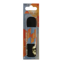 Lacet plat noir 100cm UNIVERSEL 63100102MF