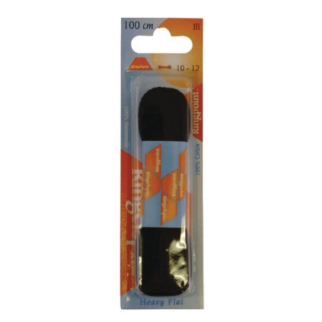 Lacet plat noir 120cm UNIVERSEL 63120102