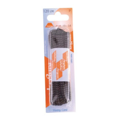 Lacet rond gris noir 120cm UNIVERSEL 72120D9614