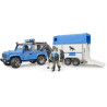Land Rover Police miniature avec van pour chevaux BRUDER U02588