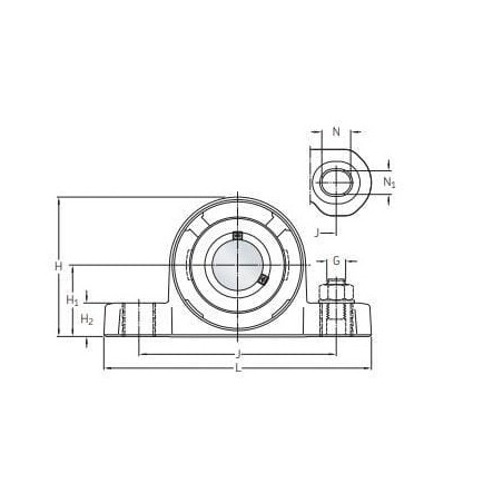 Logement de palier gamme alimentaire SKF P2BC100CPSS