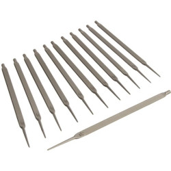 Lot de 12 limes plates pour double angle de coupe droite VALLORBE LC1002022798