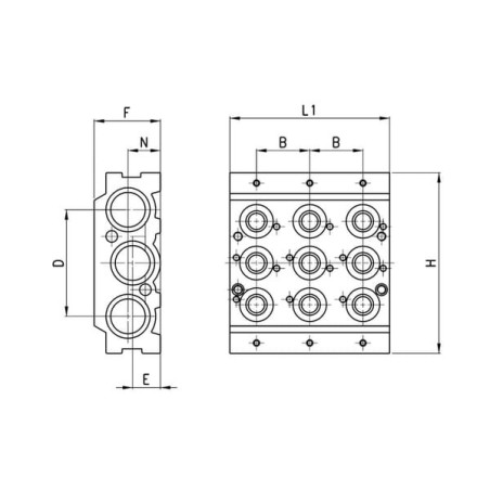 Module intermédiaire CAMOZZI CNVL4I3