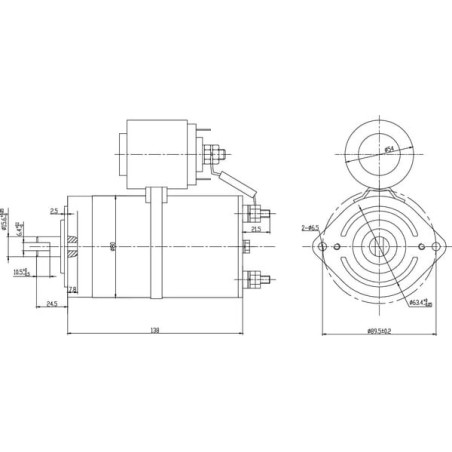 Moteur UNIVERSEL MPPDCM12V800N
