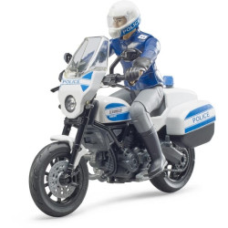 Moto de police Ducati Scrambler miniature BRUDER U62731